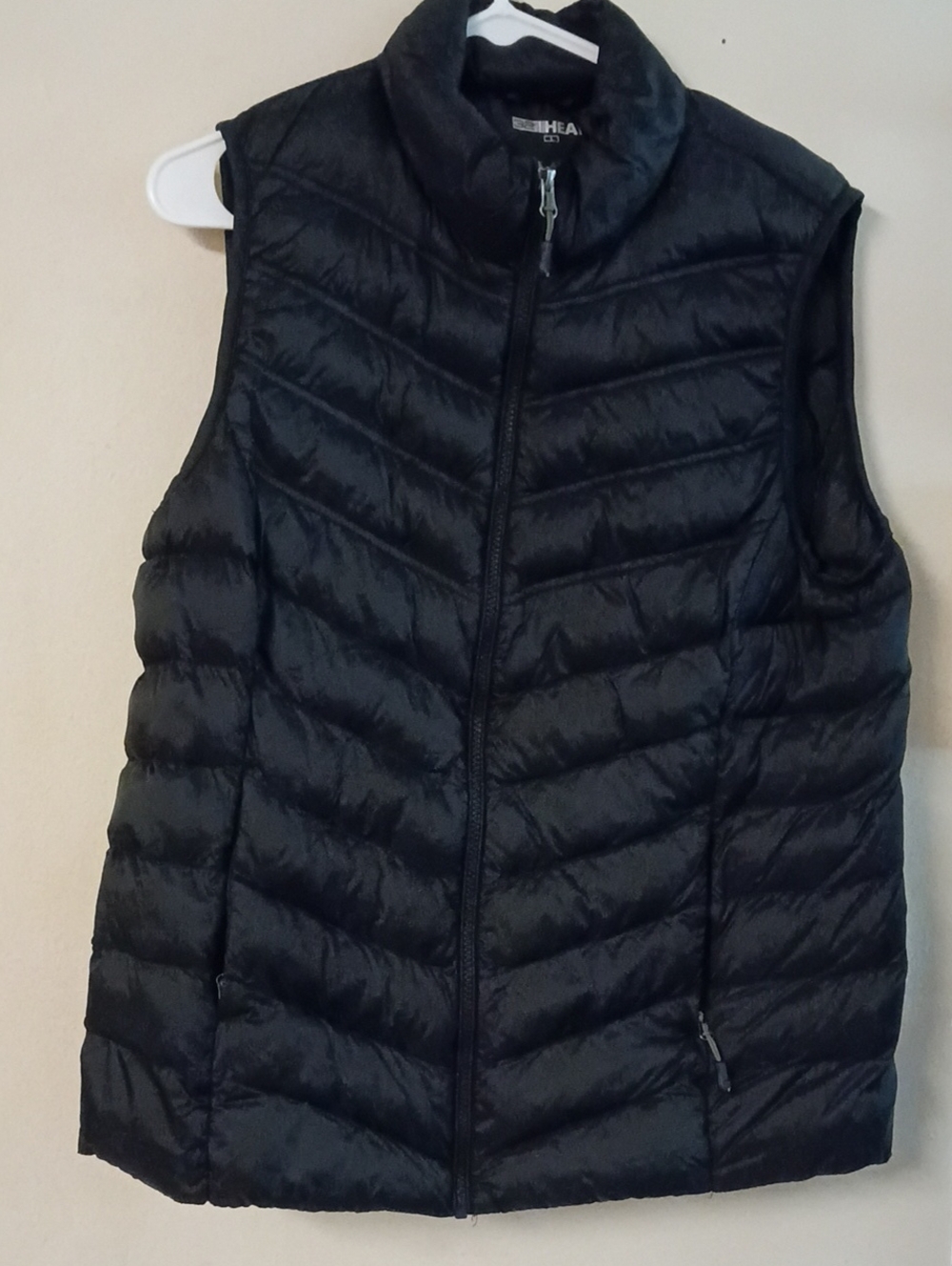 32 Degrees Heat Black Quilted Puffer Vest Size Large Like New